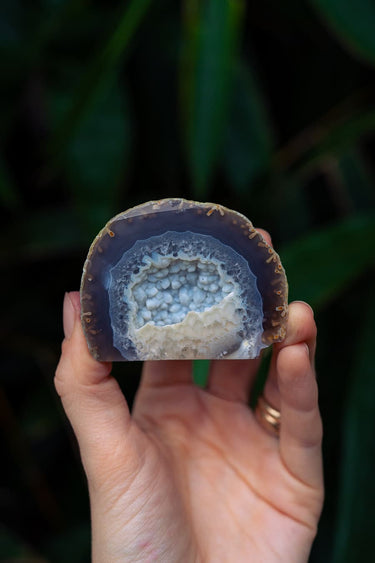 Blue Lace Agate Cave with Druzy